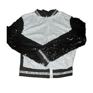 Sequin jacket. Black and white.